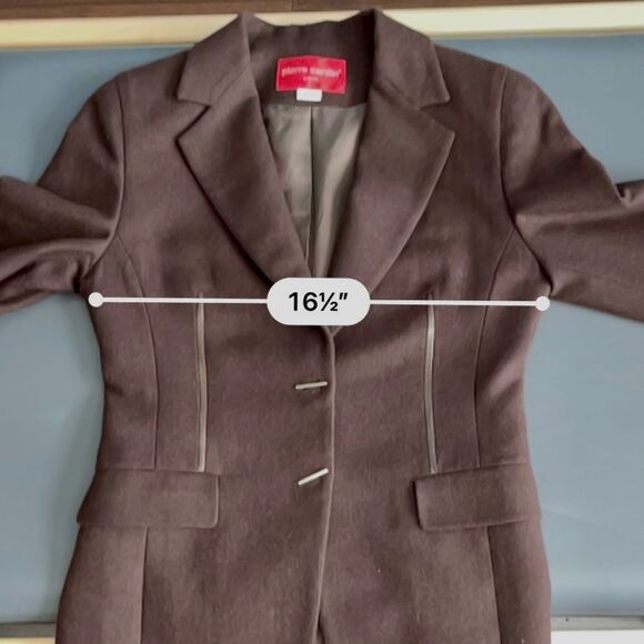 Pierre Cardin 1970s Notched Lapels Single-Breasted Jacket Chocolate Sz 80A IT4 - Picture 5 of 13